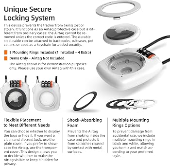 Amazon.com: UP Security AirTag Holder with Combination Lock, Works